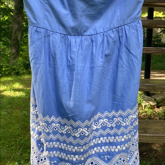 NWT J Crew Chambray Embroided Dress size 2 - Picture 2 of 9